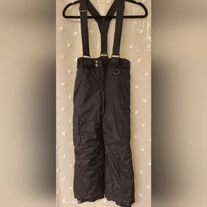 Kids Ski Bib Pant Snowboard Winter sport insulated black bibs 10 youth